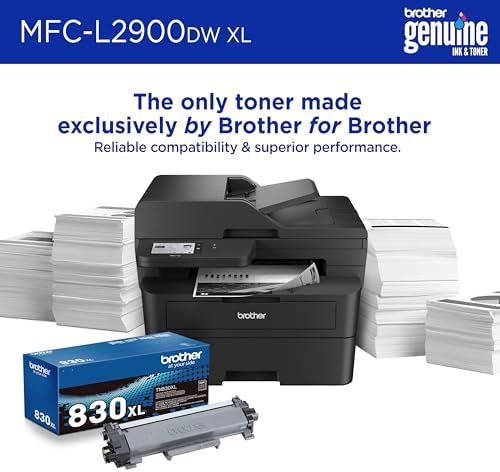 Brother MFC-L2900DW XL Wireless Compact Monochrome All-in-One Laser Printer with Duplex Copy & Scan, Fax, Black & White | Up to 4,200 Pages of Toner Included(1), Amazon Dash Replenishment Ready - Image 4