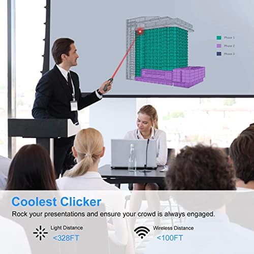 4 Unit Presentation Clickers for PowerPoint, Wireless Presenter Remote - Image 6