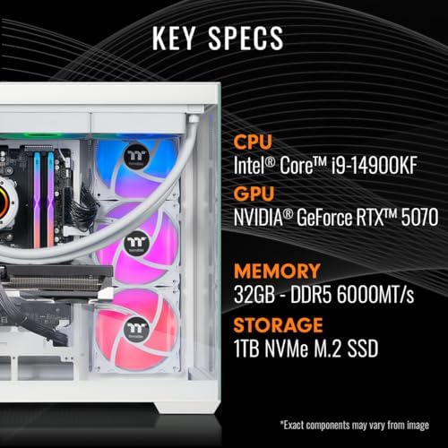 Thermaltake LCGS View i1470S-380 Gaming Desktop (Intel® Core™ i9-14900KF, ToughRam 32GB DDR5 6000MT/s RGB Memory, NVIDIA® GeForce RTX™ 5070, 1TB NVMe M.2, WiFi, Windows 11) V38S-Z790-570-LCS - Image 2