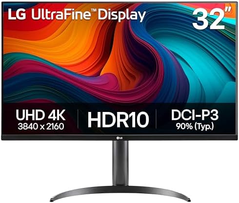 LG 32UR550K-B 32-inch Ultrafine 4K UHD (3840 x 2160) Computer Monitor, HDR10, 60Hz, HDMI, DisplayPort, Tilt/Height/Pivot Adjustable Stand, Black by Unknown