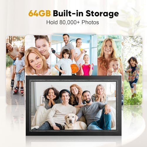 Digital Picture Frame 15.6 Inch Digital Photo Frame with 64GB Storage, 1920 * 1080 IPS FHD Touchscreen, WiFi Smart Frame Share Photos and Videos Instantly from Anywhere via AiMOR App - Image 4