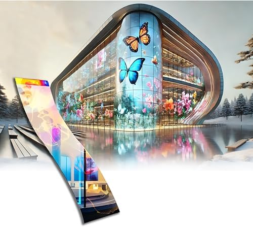 Self-Adhesive LED Flexible Transparent Film Screen for Retail Windows, Storefronts, Glass Doors and Many More for Digital Advertising | Sunlight-Readable Display (P16, 1 Pack Without TB20 Box) by INWIXA