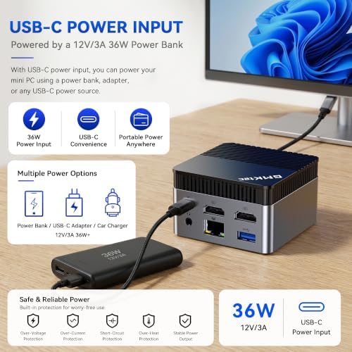 GMKtec G5S Mini PC Intel N5095 8GB LPDDR4 128GB SSD Desktop Computer - Image 5