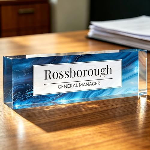 Custom Name Plate for Desk, Desk Name Plate Personalized, Acrylic Desktop Ornament, Stylish Office Decor, Appreciation Present for Boss, Social Worker, Teacher, Nurse, Employee by Unknown