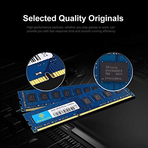 Rasalas 16GB Kit (2x8GB) DDR3L-1600 MHz PC3L-12800 UDIMM 2Rx8 1.35V 1.5V CL11 240PIN Dual Rank DIMM Non-ECC Unbuffered Intel AMD Desktop Memory Computer RAM Upgrade Modules - Image 4