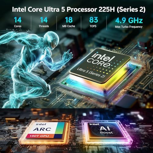 ASUS NUC 15 Pro Mini Desktop PC, Intel Series 2 Ultra 5 225H (14C/14T, Up to 4.9GHz), 32GB DDR5 RAM, 1TB PCIe SSD, Mini Computers Win 11 Pro, Intel Arc 130T GPU, Thunderbolt 4, WiFi 7, BT 5.4, 8K HDR - Image 2