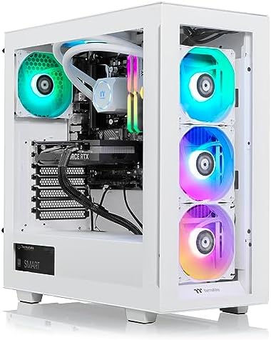 Thermaltake LCGS View 460 Gaming Desktop (AMD Ryzen™ 5 7600X, 32GB 5600MT/s DDR5 RGB Memory, NVIDIA® GeForce RTX™ 4060, 1TB NVMe M.2, WiFi, Windows 11) V35S-B650-460-LCS,Black by Thermaltake