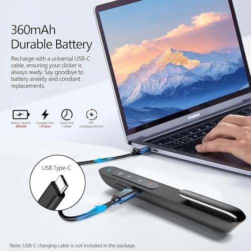 Norwii N76 Bluetooth Presentation Clicker for PowerPoint Presentations - Image 3