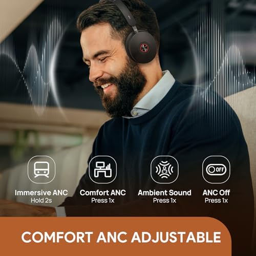 Yealink BH74 with Stand ANC Wireless Headset with Microphone for PC, Bluetooth Headset Noise Cancelling with 6 AI Mic, 32H Talk Time & Mute Button, Microsoft Teams Premium Open Office Certified UC - Image 2