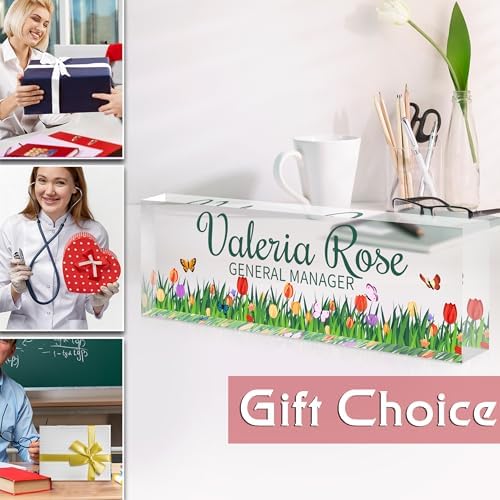 Custom Name Plate for Desk, Acrylic Desk Name Plate Personalized, Employee Appreciation Gifts, Office Desk Accessories for Woman Teacher Nurse, Coworker Gifts for Manager Assistant - Image 6