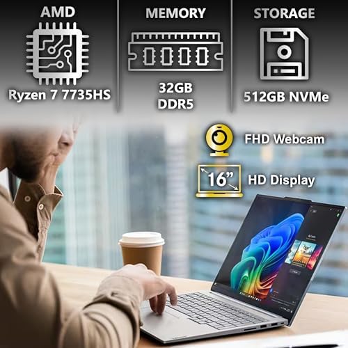 Lenovo ThinkBook 16 G7 AMD Ryzen 7 7735HS, 32GB DDR5 RAM, 512GB SSD - Image 3