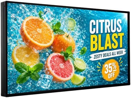P5 Outdoor LED Sign 65" x 34", IP65 Waterproof Programmable Full Color Digital Display with WiFi & USB Control, High-Resolution Scrolling Text Image Video LED Advertising Board for Business by Unknown