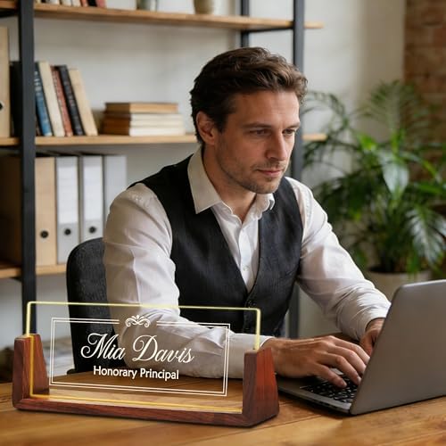 Ship Next Day Custom Name Plate for Desk, Acrylic Office Desk Accessories - Image 5