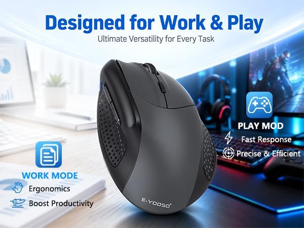 X45 Ergonomic Vertical Mouse, Bluetooth & Wireless Mice, Quiet Clicks - Image 7
