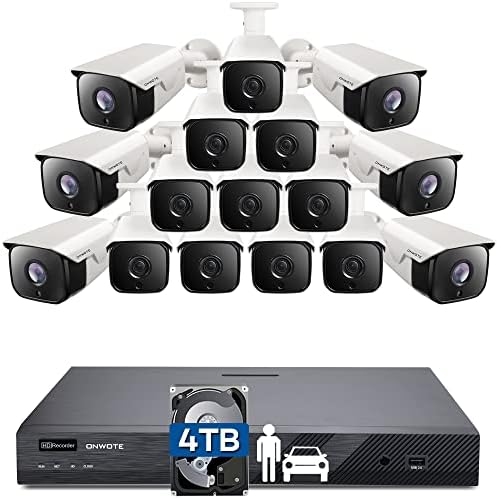 ONWOTE 16 Channel PoE Security System, 6K 12MP NVR, 16x 4K 8MP IP Cameras by ONWOTE