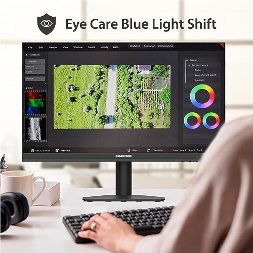 Gigastone 22 inch IPS LED Back Light Monitor 3-Pack 75Hz FHD 1920 x 1080, 1080P 178° Wide View Frameless, Dual Monitor, 4ms, Eye Care Technology, Ergonomic Tilt VESA Mount, HDMI VGA - Image 5