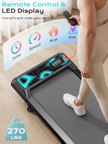 Walking Treadmill Pad with Adjustable 8% Incline for Home Office - Image 4