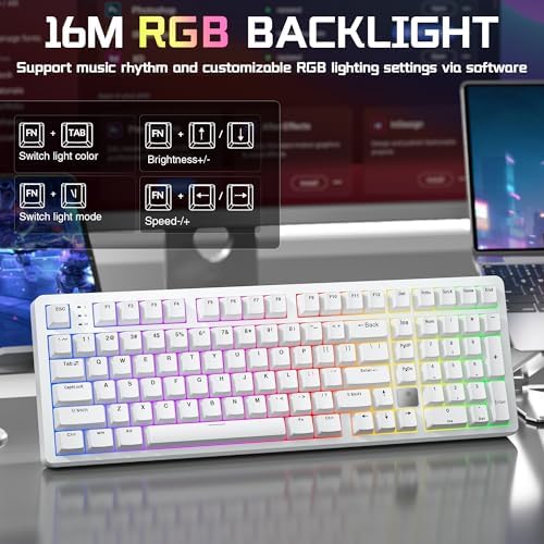 LEOBOG HI98C Pro Wireless Mechanical Gaming Aluminum Keyboard with Num Pad - Image 4
