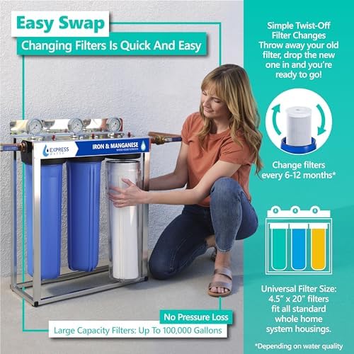 Express Water Whole House Iron & Manganese Filter Set, 3 Stage, 5 Micron - Image 5