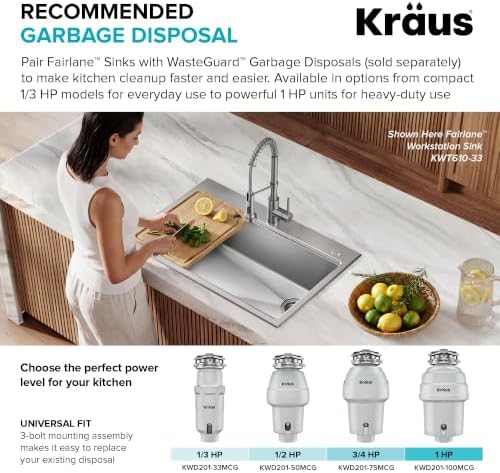 KRAUS Fairlane 30 in Undermount Single Bowl Stainless Steel Kitchen Sink - Image 6