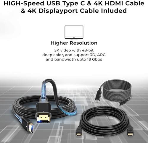 Dell D6000S Universal Docking Station USB-C USB-A with HDMI & DisplayPort - Image 6