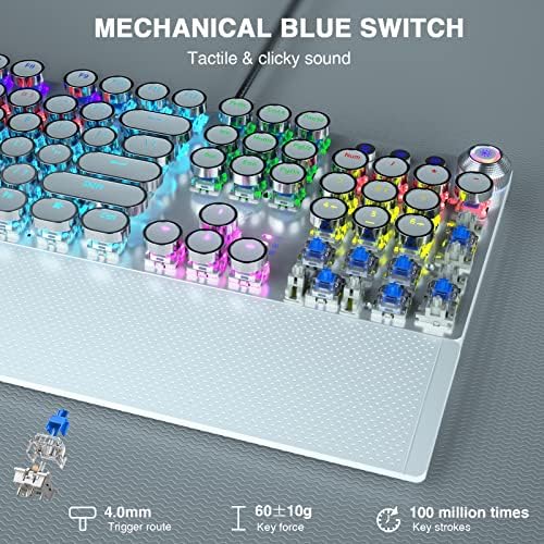AULA F2088 Typewriter Style Mechanical Gaming Keyboard Wired, 104 Keys - Image 3