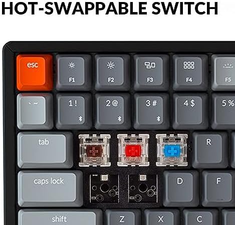 Keychron K4 Bluetooth Wireless Mechanical Keyboard RGB LED Backlit, Hot-swappable Compact 100 Keys USB Wired Computer Gaming Keyboard Aluminum Frame for Mac Windows, Gateron Brown Switch - Image 6