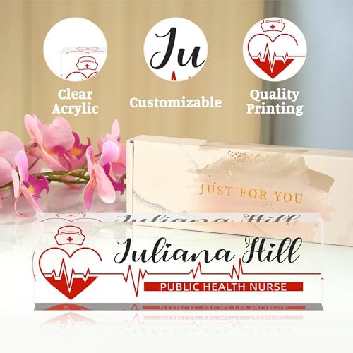 Personalized Name Plate for Desk, Nurse Office Decor for Women and Men, Employee Appreciation Gifts (Nurse Funds) - Image 6