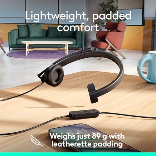 Logitech H570e USB Headset with Microphone, PC and Mac - Black - Image 5