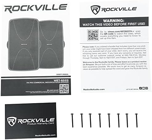 Rockville RCS350-6 6-Zone 70V Commercial Amp with 8 WET-6525B Speakers - Image 3