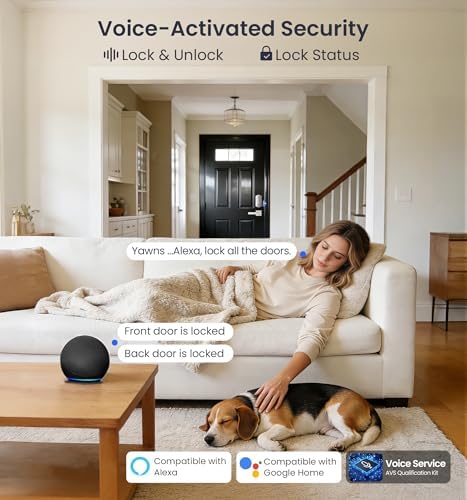 Veise VE012W WiFi Fingerprint Smart Lock for Front Door, Satin Nickel - Image 5