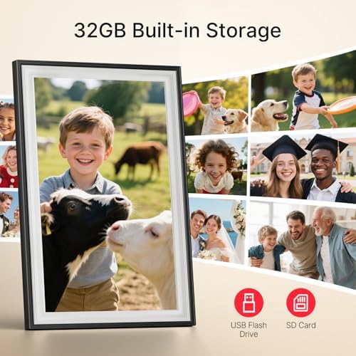 Frameo 10.1" WiFi Digital Picture Frame, Electronic Photo Frames - 32GB - Image 3