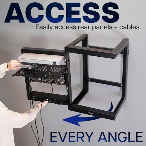 VIVO Black 12U Wall Mounted Server Rack Cabinet, MOUNT-SC12U - Image 6