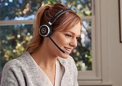 Jabra Evolve 65 SE Link380a MS Stereo- Bluetooth Headset with Noise-Cancelling Microphone, Long-Lasting Battery and Dual Connectivity - Works with All Other Platforms - Black - Image 2