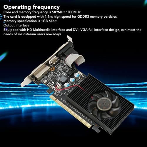 GT210 Graphics Card, DDR3 1GB 64bit Gaming Graphics Card with DVI VGA Ports, PCIe 2.0, Supports for DirectX10.1, Computer Graphics Card for Office - Image 3