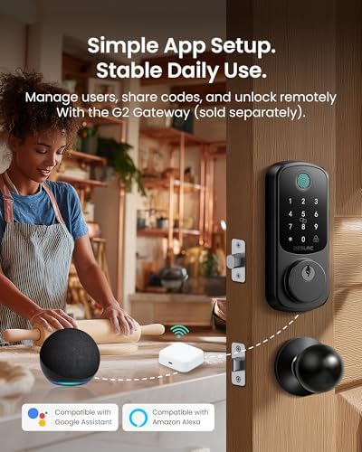 DESLOC B200 Fingerprint Smart Lock with 2 Knobs, Child Safe Design - Image 4
