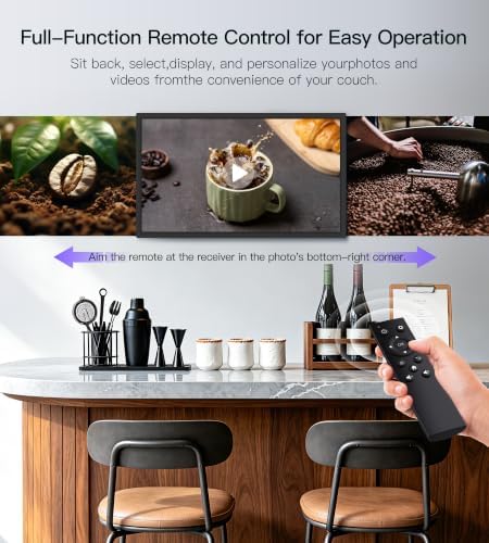 Uhale 21.5 Large Digital Picture Frame 64GB Photo Frame WiFi Remote Control - Image 5