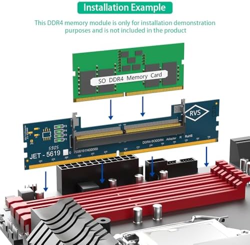 Mustpoint Laptop SO DDR4 RAM to Desktop DDR4 Adapter Card, Memory Tester SO DIMM 4 to ddr4 Converter - Image 5
