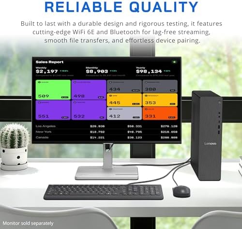 Lenovo IdeaCentre Business Tower Desktop, Intel Core Ultra 7 265, 64GB DDR5, 5TB Storage (4TB SSD+ 1TB Docking Station Set), Copilot AI, Wi-Fi 6E, RJ-45, Wired Keyboard & Mouse, Windows 11 Pro, Gray - Image 6