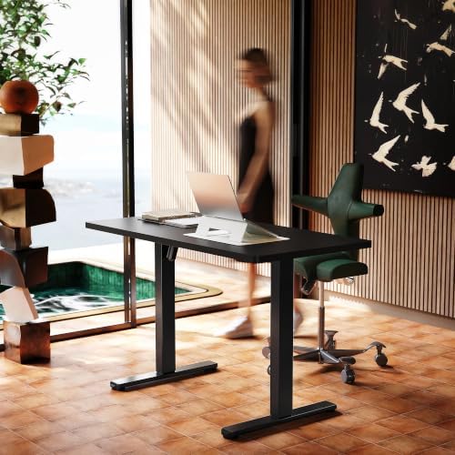 HUANUO 43x24 Inch Electric Standing Desk, Height Adjustable, Black - Image 2