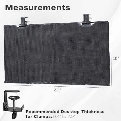 VIVO Clamp-on 30 in Desk Cable Management Sleeve - Image 3