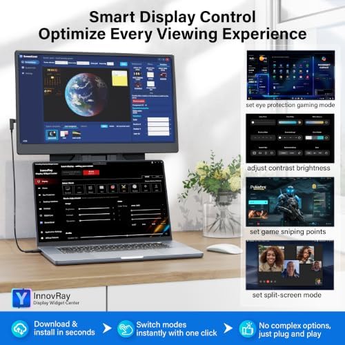 CIDETTY Laptop Screen Extender 15.6", FHD 1080P Detachable Monitor Portable - Image 4