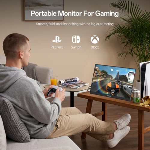 InnoView 16" Portable Monitor 144Hz Portable Gaming Monitor HDMI Supports Only 120Hz,with Protective Sleeve, Lightweight, Travel Monitor for Laptop, PS5, Mac, Xbox (Not Includes Adapter) - Image 3