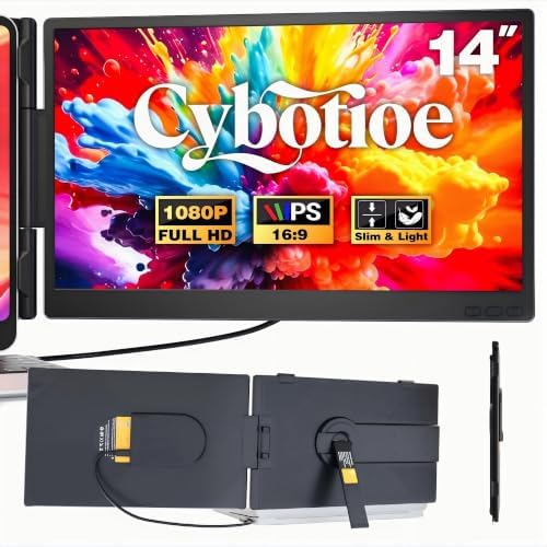 Laptop Screen Extender, 14" FHD 1080P Portable Travel Monitor by Unknown