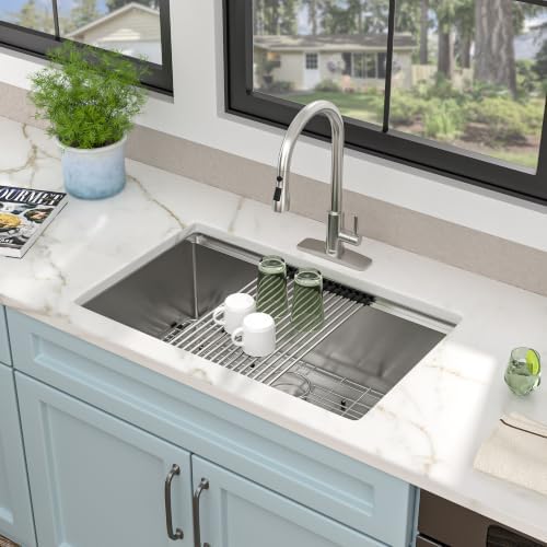 30"x19" Undermount Kitchen Sink Ledge Workstation - Image 3