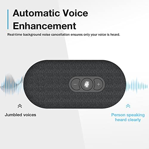 USB Speakerphone, Conference Computer Speakers with Microphone for Home Office Calls, 360 Degree Enhanced Voice Pickup, Noise Reduction, Echo Cancellation, Compatible with Zoom, Teams, Skype - Image 3