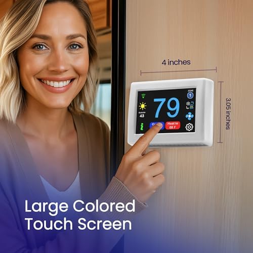 MICRO-AIR EasyTouch Digital RV Thermostat Replacement - Programmable and Reliable - WiFi and Bluetooth Enabled - Replacement Thermostat Compatible with Coleman RV Comfort (356 White) - Image 6
