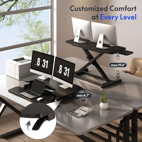 FLEXISPOT Standing Desk Converter, 36", Black - Image 7