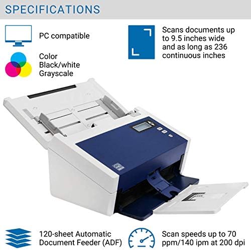 Xerox DocuMate 6460 Duplex Document Scanner for PC, Automatic Document Feeder - Image 3