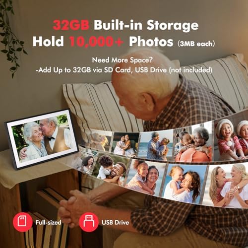 Frameo 15.6'' Digital Picture Frame, Digital Photo Frame WiFi Large Display - Image 4